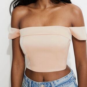 Dynamite Off Shoulder Satin Top